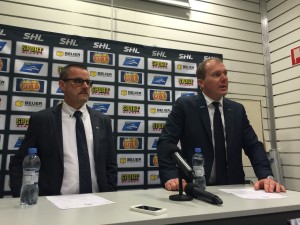 Tommy Samuelsson och Johan Lindbom på presskonferensen efter matchen Foto: Marie Angle/fbkbloggen